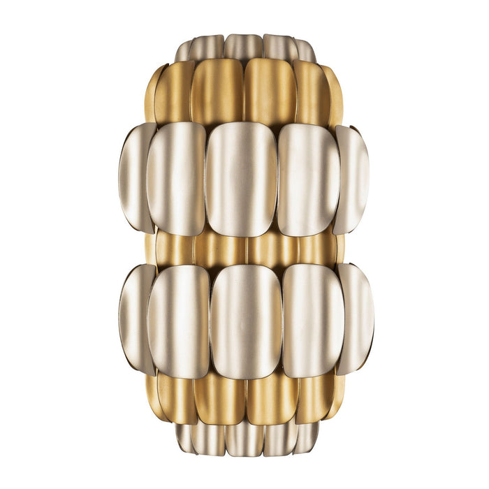 Varaluz 382W02AGGD Two Light Wall Sconce, Antique Gold/Gold Dust