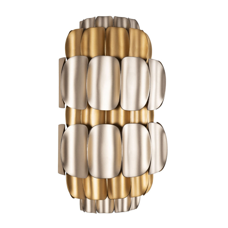 Varaluz 382W02AGGD Two Light Wall Sconce, Antique Gold/Gold Dust