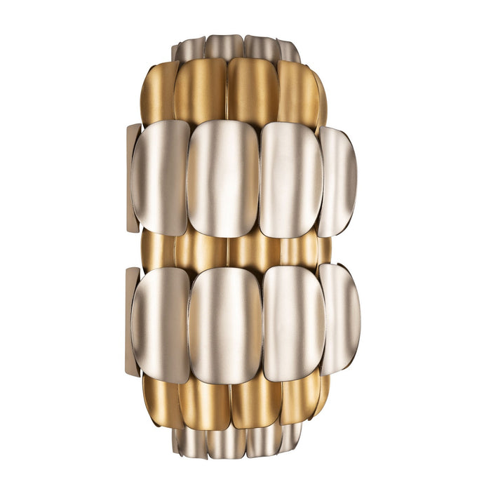 Varaluz 382W02AGGD Two Light Wall Sconce, Antique Gold/Gold Dust