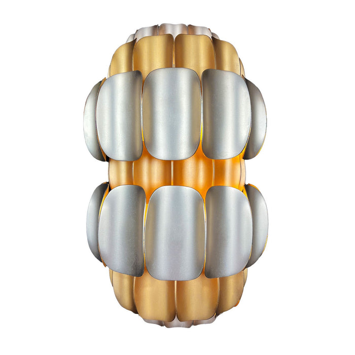 Varaluz 382W02AGGD Two Light Wall Sconce, Antique Gold/Gold Dust