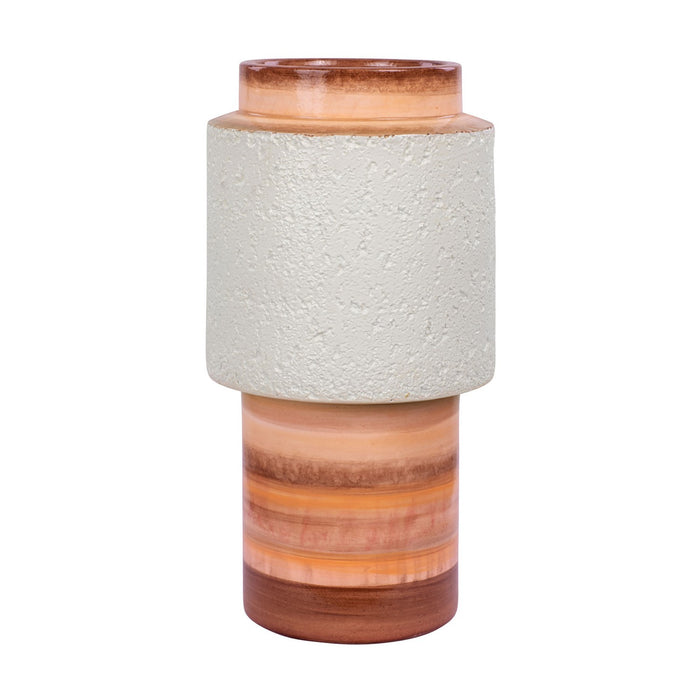 Varaluz 445VA08B Vase, Orange Quartz