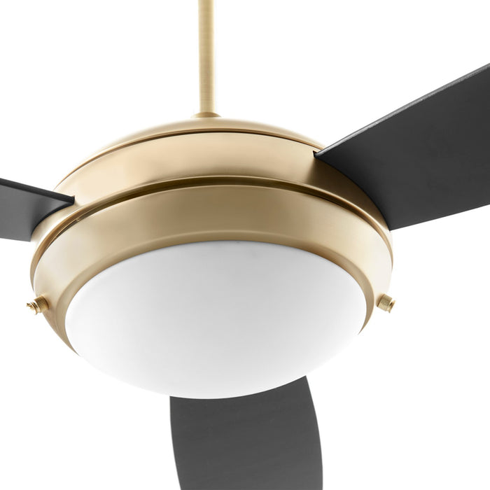 Quorum 20523-80 52" Ceiling Fan, Aged Brass