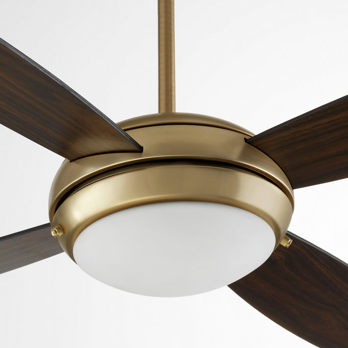 Quorum 20524-80 52" Ceiling Fan, Aged Brass