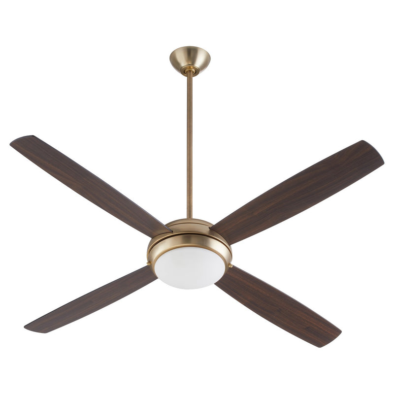 Quorum 20604-80 60" Ceiling Fan, Aged Brass