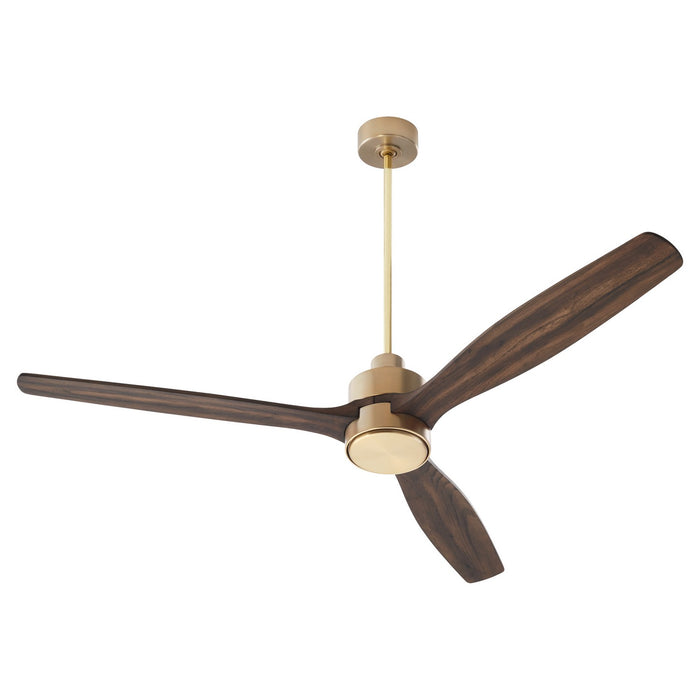 Quorum 21653-80 65" Ceiling Fan, Aged Brass