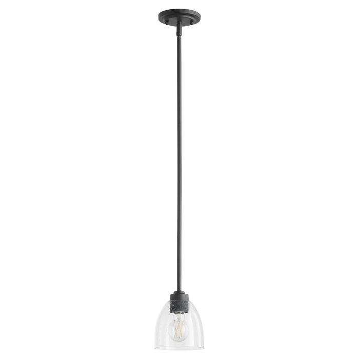 Quorum 3060-69 One Light Pendant, Textured Black