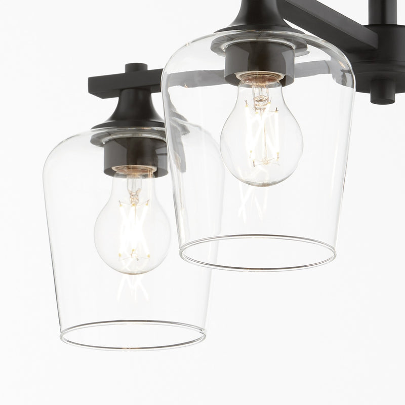 Quorum 358-4-59 Four Light Ceiling Mount, Matte Black