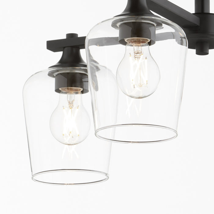 Quorum 358-4-59 Four Light Ceiling Mount, Matte Black