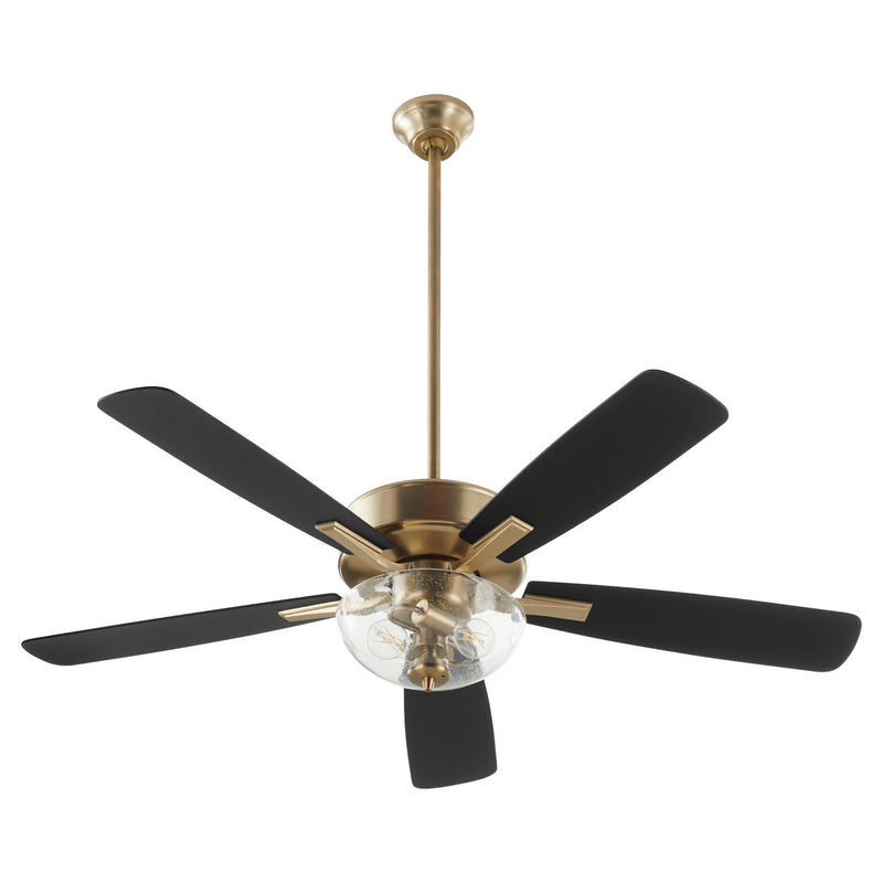 Quorum 4525-2280 52" Ceiling Fan, Aged Brass