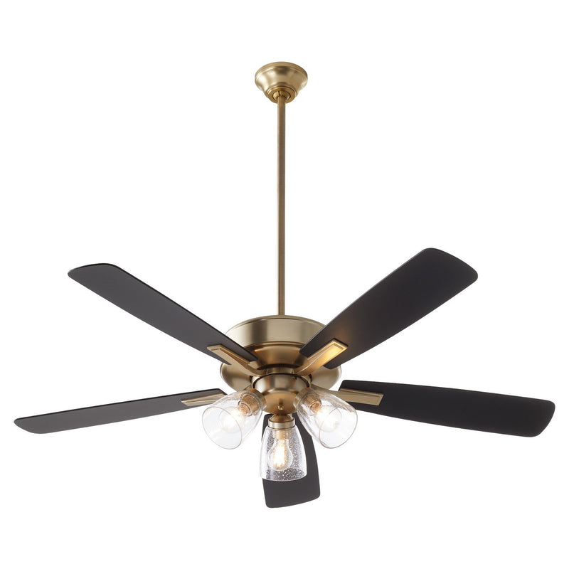 Quorum 4525-2380 52" Ceiling Fan, Aged Brass