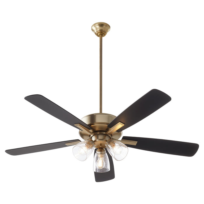 Quorum 4525-2380 52" Ceiling Fan, Aged Brass