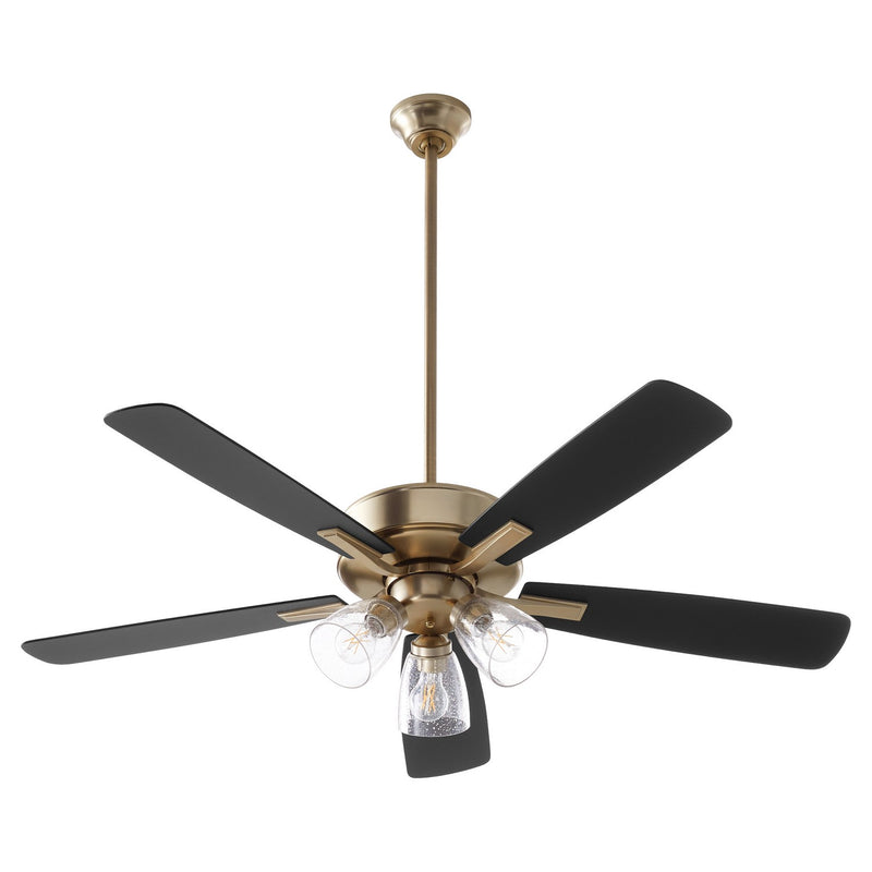 Quorum 4525-2380 52" Ceiling Fan, Aged Brass
