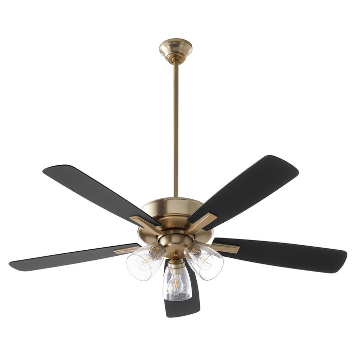 Quorum 4525-2380 52" Ceiling Fan, Aged Brass