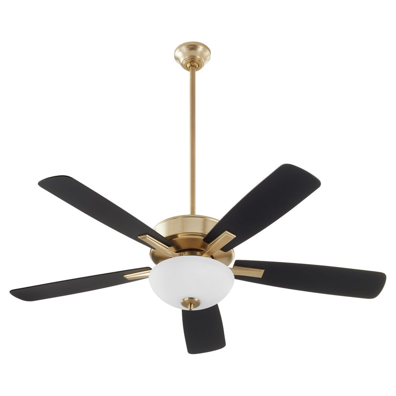 Quorum 4525-280 52" Ceiling Fan, Aged Brass
