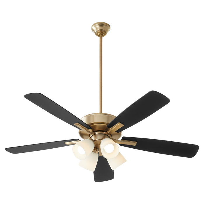 Quorum 4525-480 52" Ceiling Fan, Aged Brass