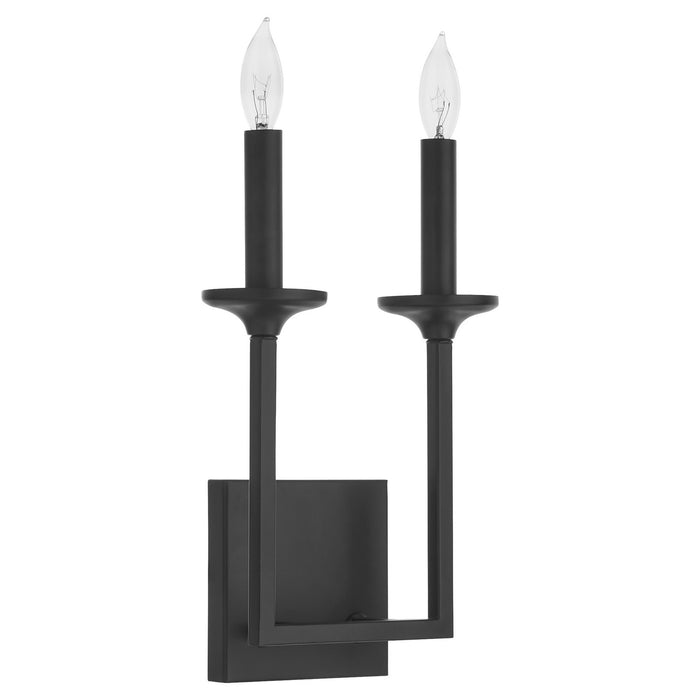 Quorum 5005-2-59 Two Light Wall Mount, Matte Black