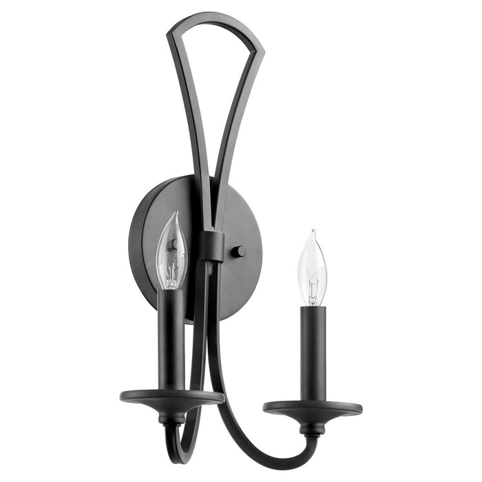 Quorum 5021-2-59 Two Light Wall Mount, Matte Black