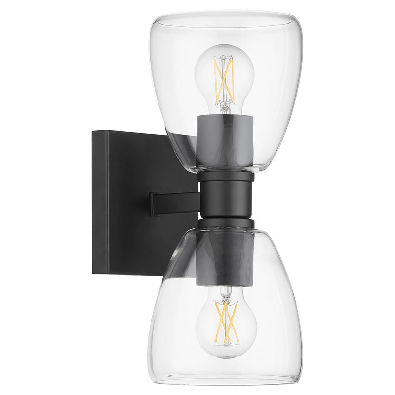 Quorum 515-2-159 Two Light Wall Mount, Matte Black