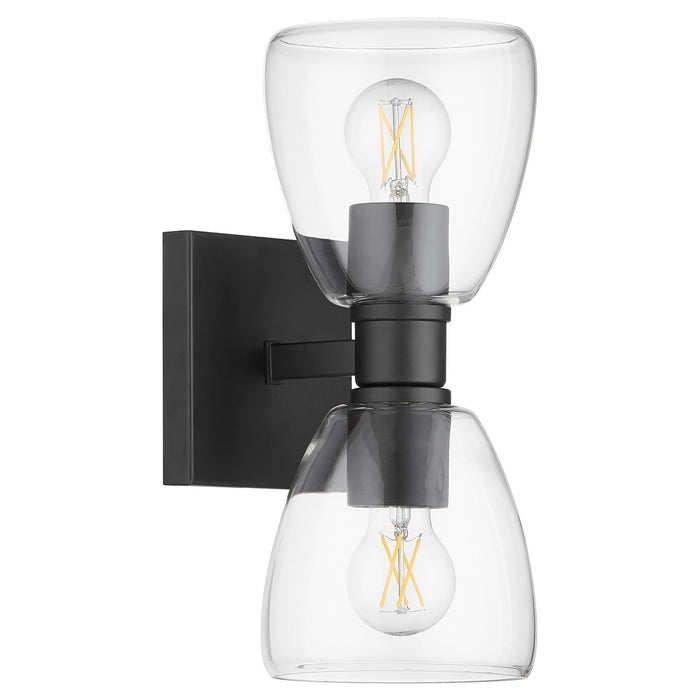 Quorum 515-2-159 Two Light Wall Mount, Matte Black