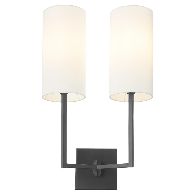 Quorum 5174-259 Two Light Wall Mount, Matte Black