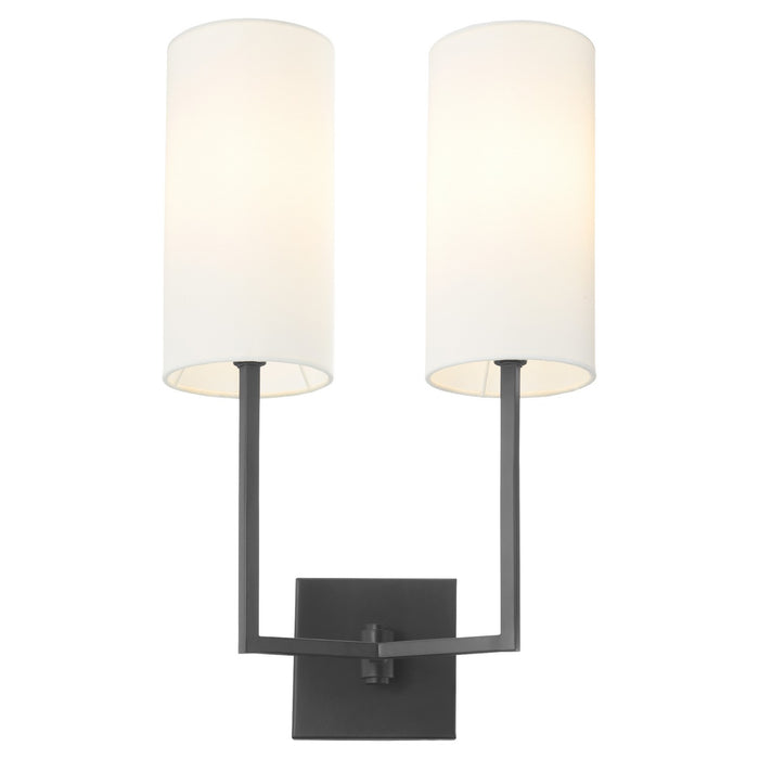 Quorum 5174-259 Two Light Wall Mount, Matte Black