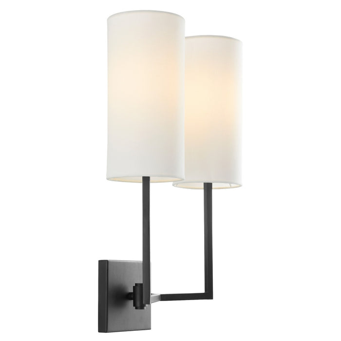 Quorum 5174-259 Two Light Wall Mount, Matte Black