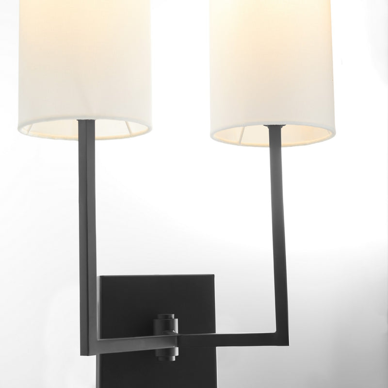 Quorum 5174-259 Two Light Wall Mount, Matte Black