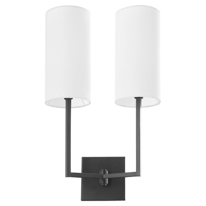 Quorum 5174-259 Two Light Wall Mount, Matte Black