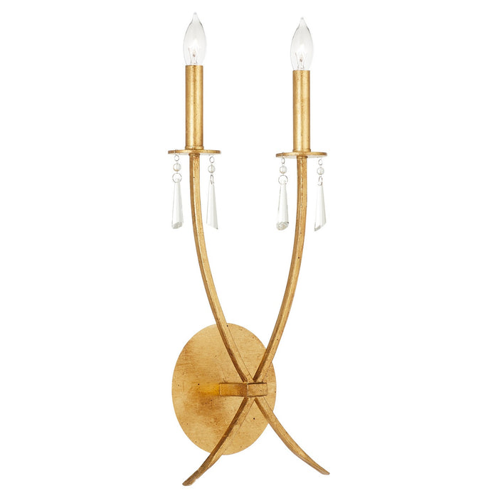 Quorum 521-2-74 Two Light Wall Mount, Gold Leaf