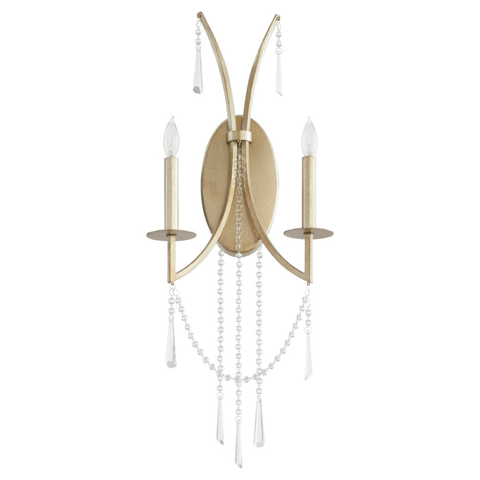 Quorum 528-2-60 Two Light Wall Mount, Antique Silver
