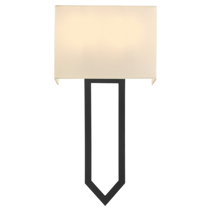 Quorum 5478-2-59 Two Light Wall Sconce, Matte Black