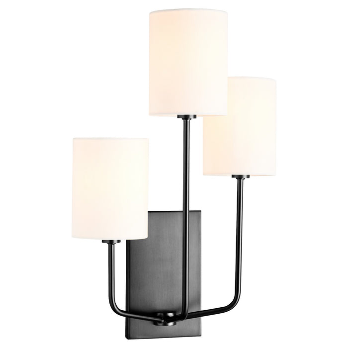 Quorum 557-3-59 Three Light Wall Mount, Matte Black
