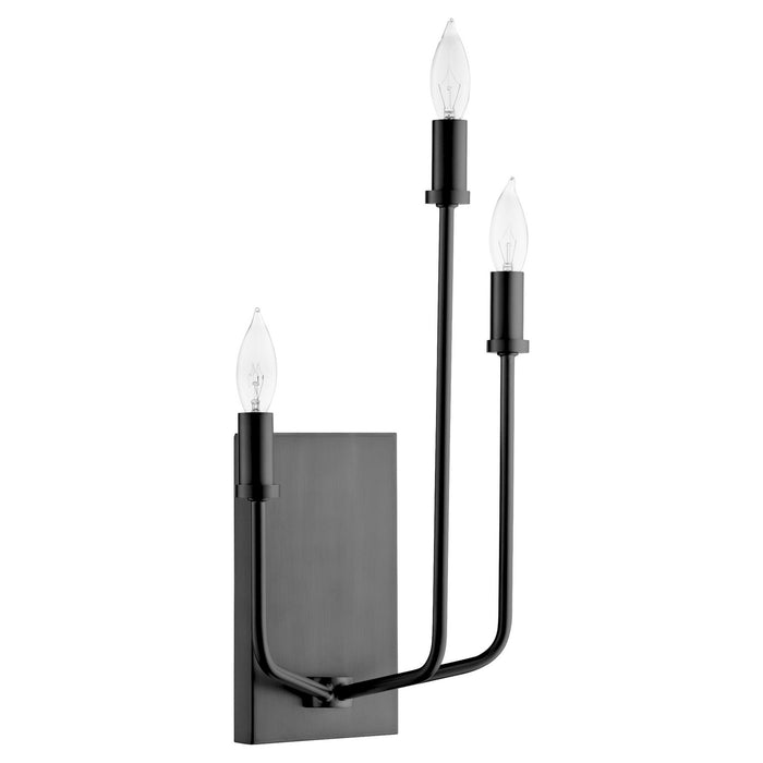Quorum 557-3-59 Three Light Wall Mount, Matte Black