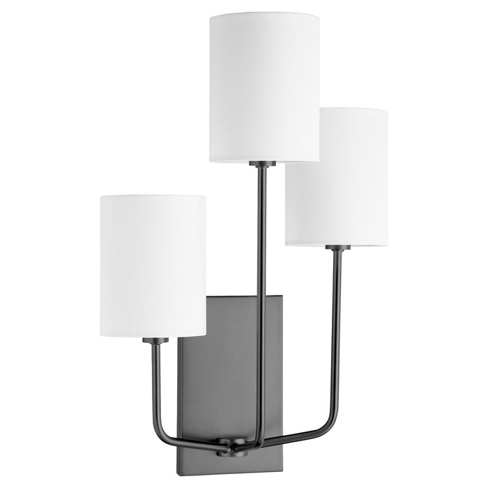 Quorum 557-3-59 Three Light Wall Mount, Matte Black