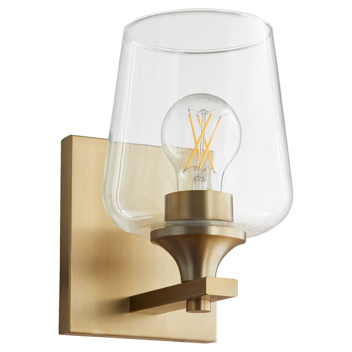 Quorum 558-1-80 One Light Wall Mount, Aged Brass