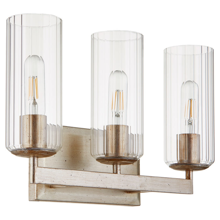 Quorum 574-3-60 Three Light Vanity, Aged Silver Leaf