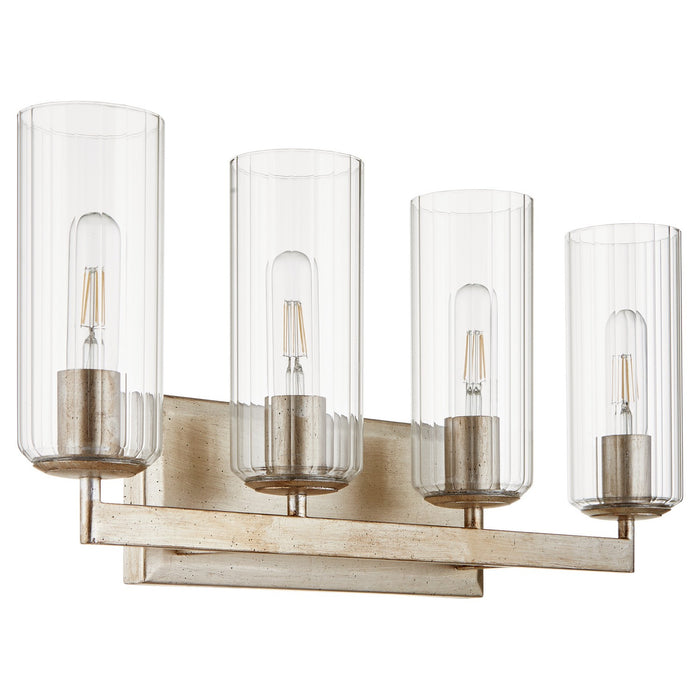 Quorum 574-4-60 Four Light Vanity, Aged Silver Leaf