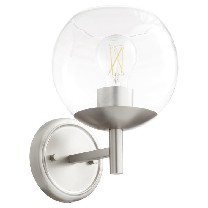 Quorum 578-1-65 One Light Wall Mount, Satin Nickel