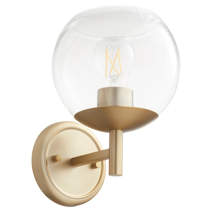 Quorum 578-1-80 One Light Wall Mount, Aged Brass