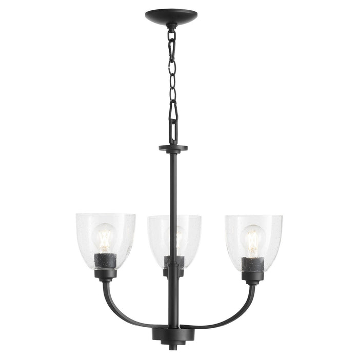 Quorum 6060-3-69 Three Light Chandelier, Textured Black