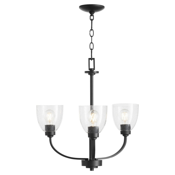 Quorum 6060-3-69 Three Light Chandelier, Textured Black