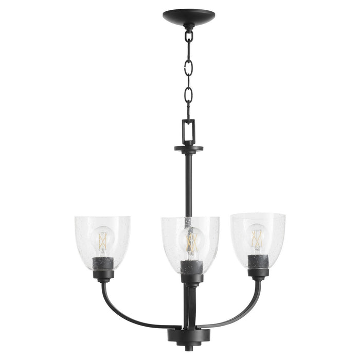 Quorum 6060-3-69 Three Light Chandelier, Textured Black