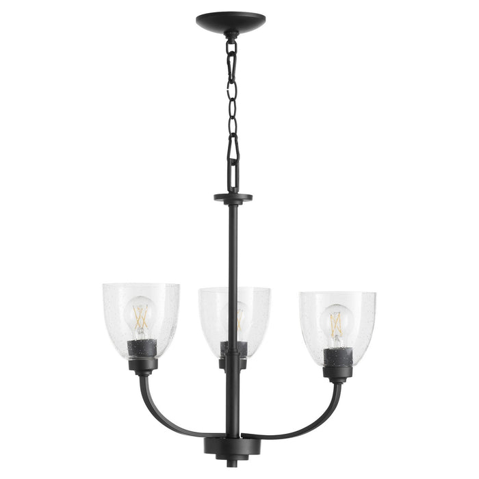 Quorum 6060-3-69 Three Light Chandelier, Textured Black
