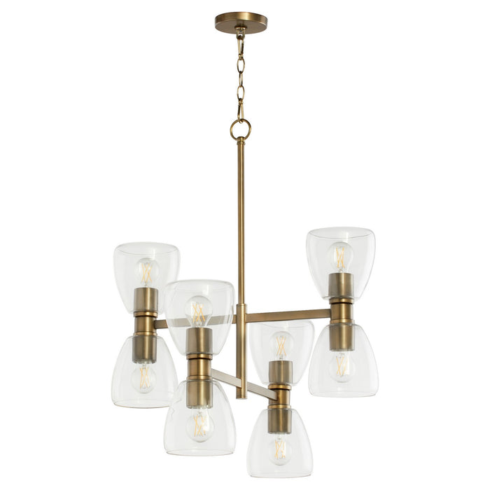 Quorum 615-8-81 Eight Light Chandelier, Dark Brass