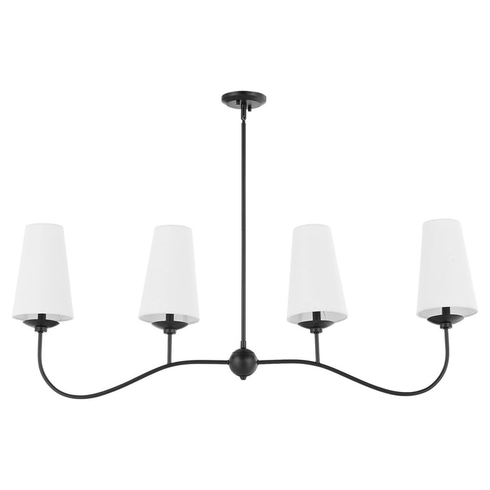 Quorum 616-4-59 Four Light Chandelier, Matte Black