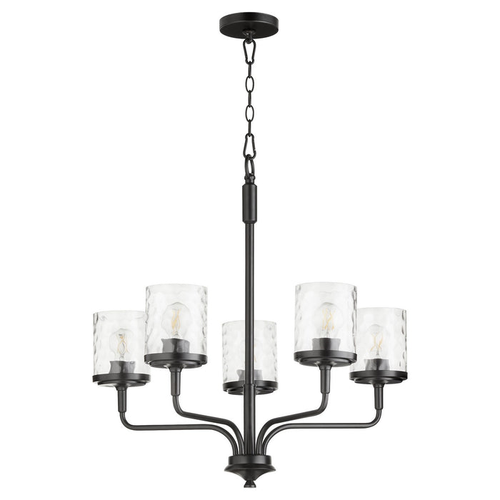 Quorum 617-5-59 Five Light Chandelier, Matte Black