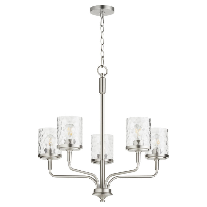 Quorum 617-5-65 Five Light Chandelier, Satin Nickel