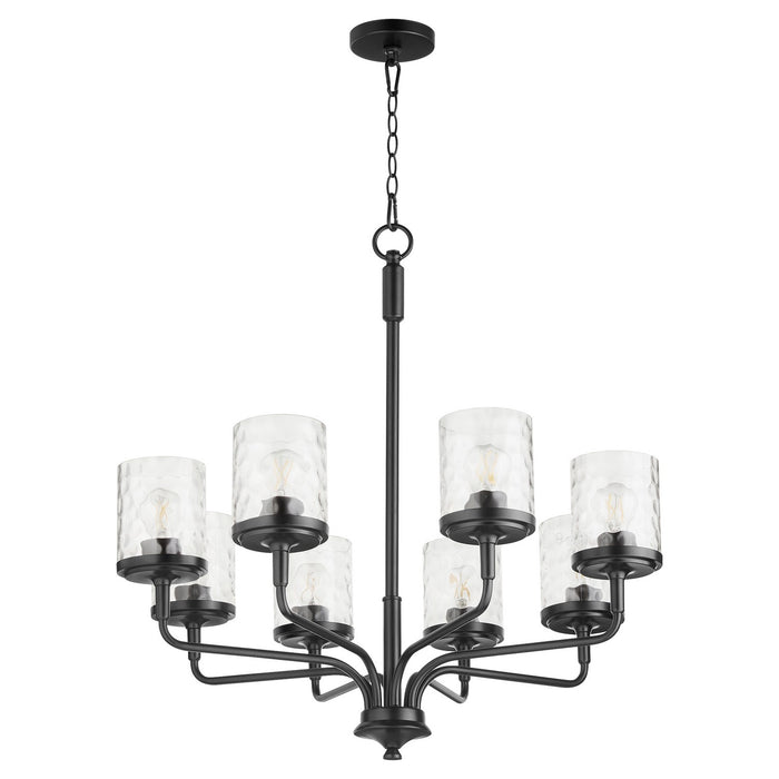 Quorum 617-8-59 Eight Light Chandelier, Matte Black