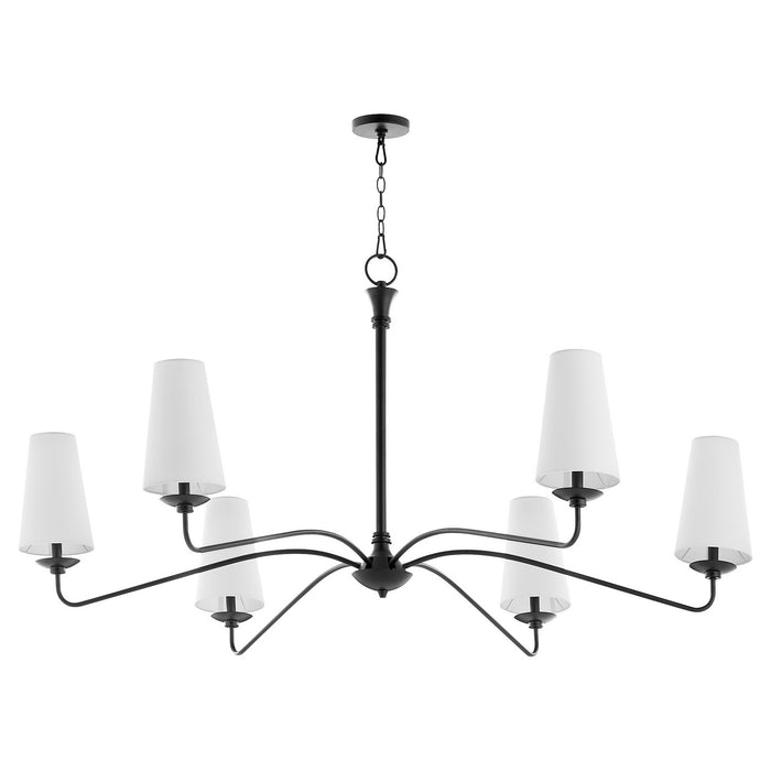 Quorum 636-6-59 Six Light Chandelier, Matte Black