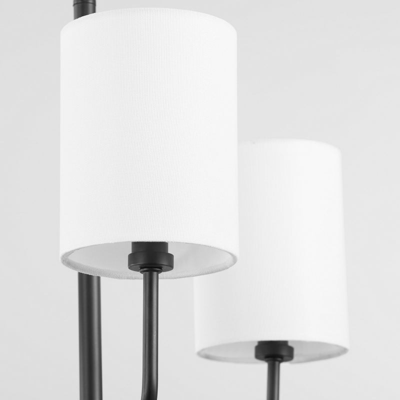 Quorum 657-3-59 Three Light Chandelier, Matte Black